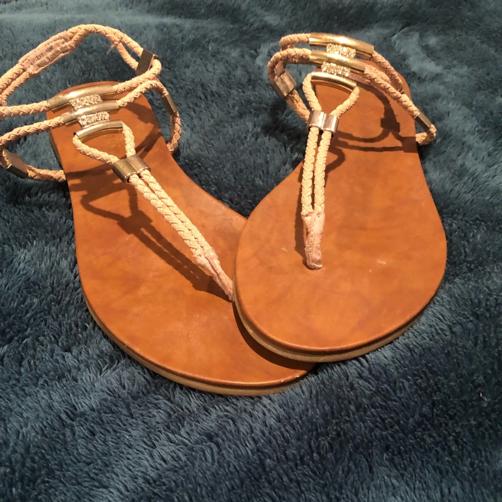 Madden Girl Sandals with Gold Detail